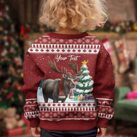 Personalized Canada Christmas Kid Ugly Christmas Sweater Merry Chistmoose - Wonder Print Shop