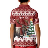 Personalized Canada Christmas Kid Polo Shirt Merry Christmoose - Wonder Print Shop
