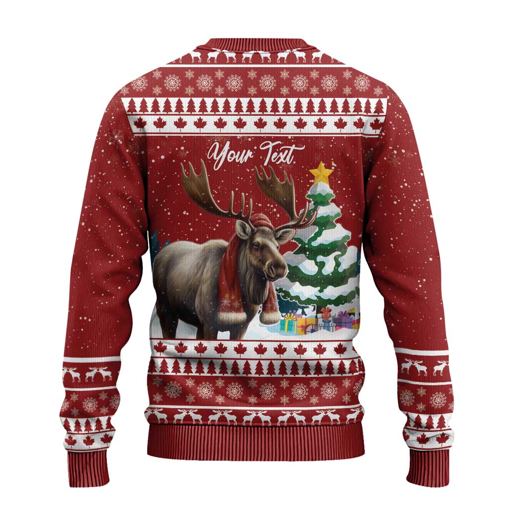 Personalized Canada Christmas Ugly Christmas Sweater Merry Chistmoose - Wonder Print Shop