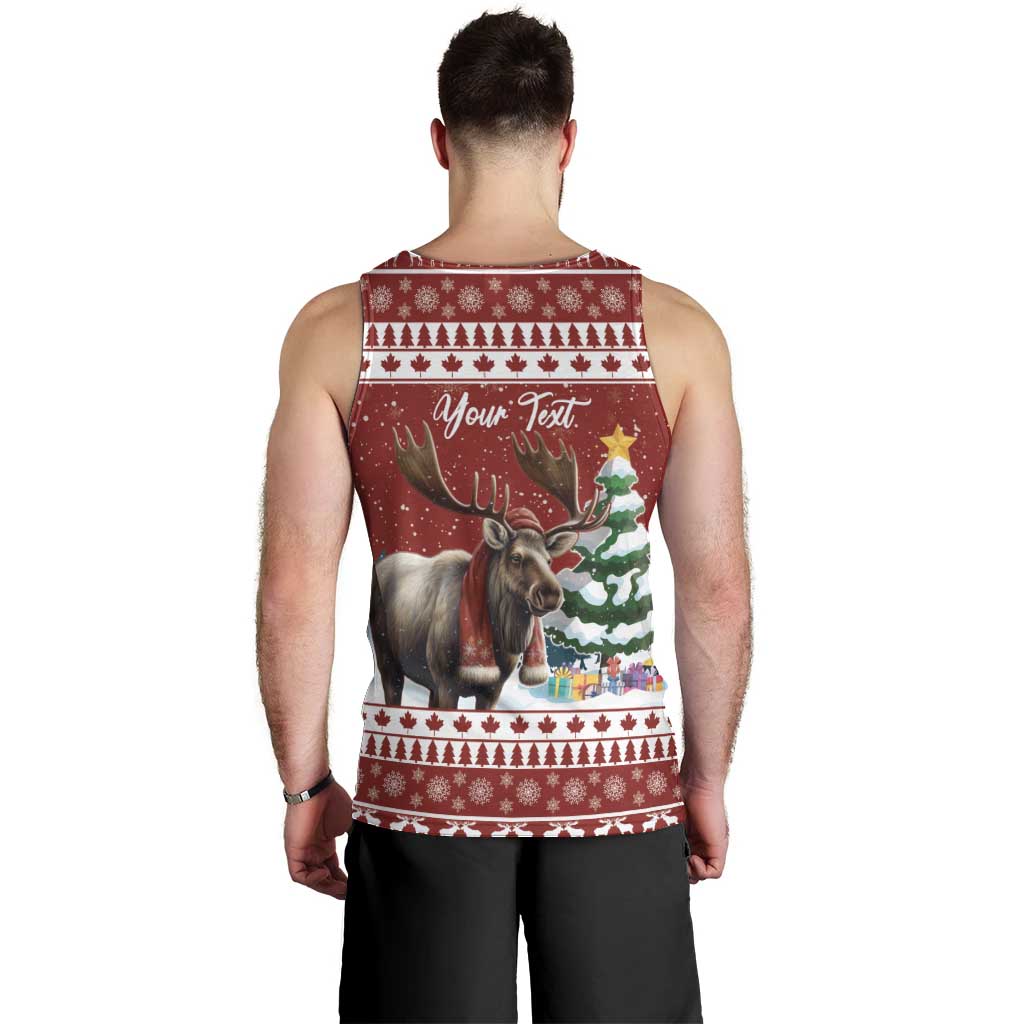 Personalized Canada Christmas Men Tank Top Merry Christmoose - Wonder Print Shop