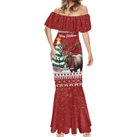 Personalized Canada Christmas Mermaid Dress Merry Christmoose - Wonder Print Shop