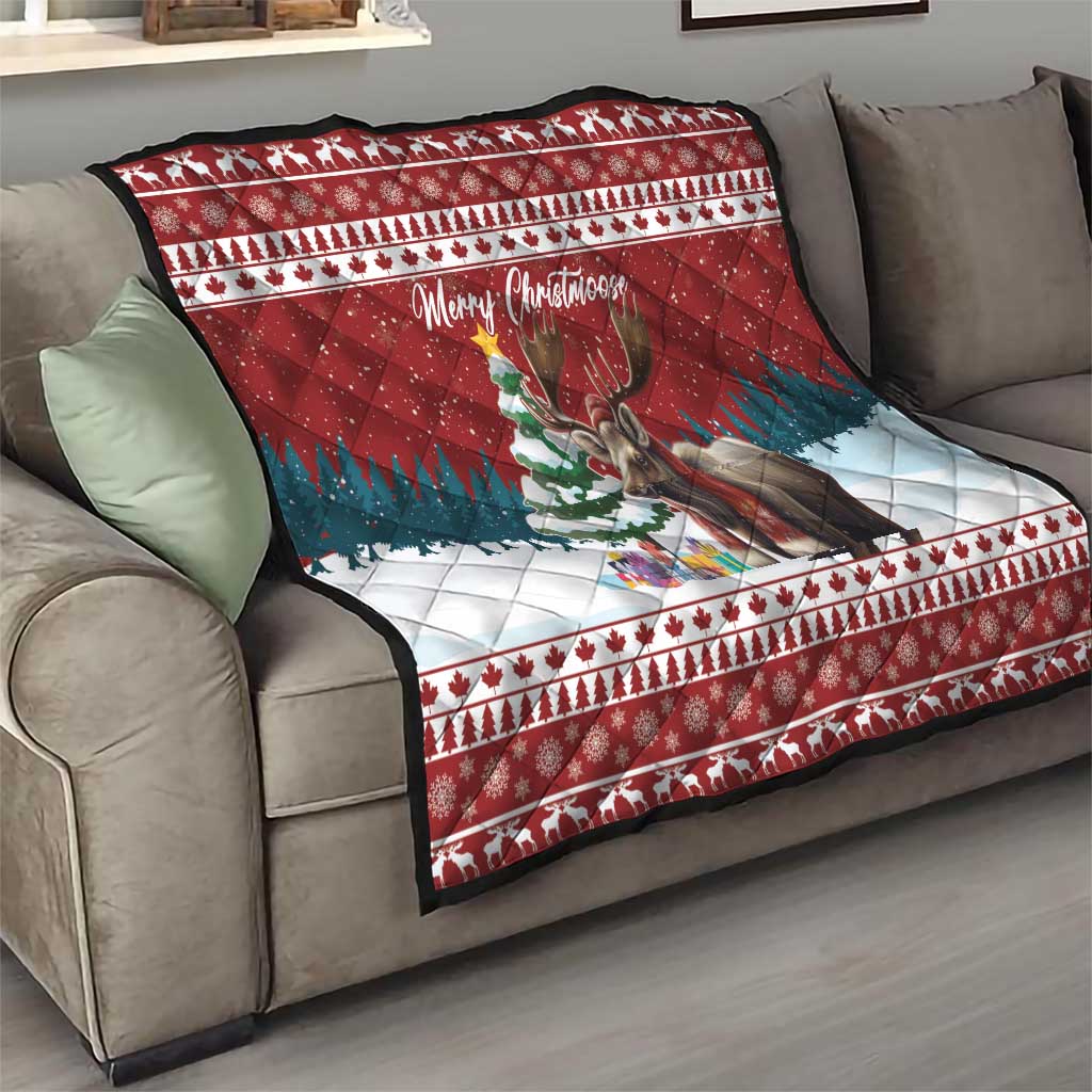 Canada Christmas Quilt Merry Christmoose - Wonder Print Shop