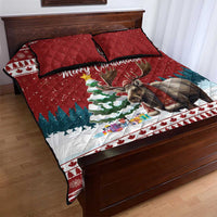 Canada Christmas Quilt Bed Set Merry Christmoose - Wonder Print Shop