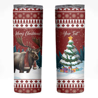 Personalized Canada Christmas Skinny Tumbler Merry Chistmoose - Wonder Print Shop