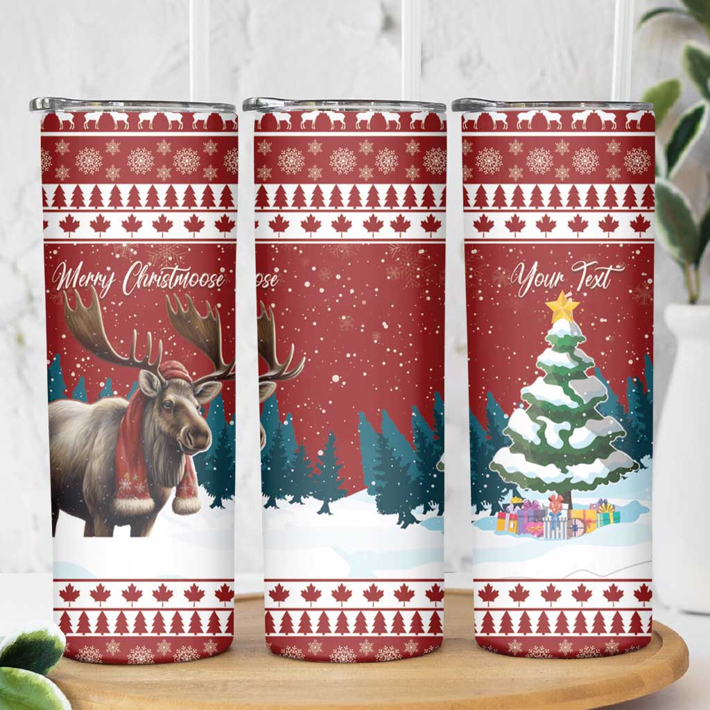 Personalized Canada Christmas Skinny Tumbler Merry Chistmoose - Wonder Print Shop