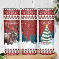 Personalized Canada Christmas Skinny Tumbler Merry Chistmoose - Wonder Print Shop