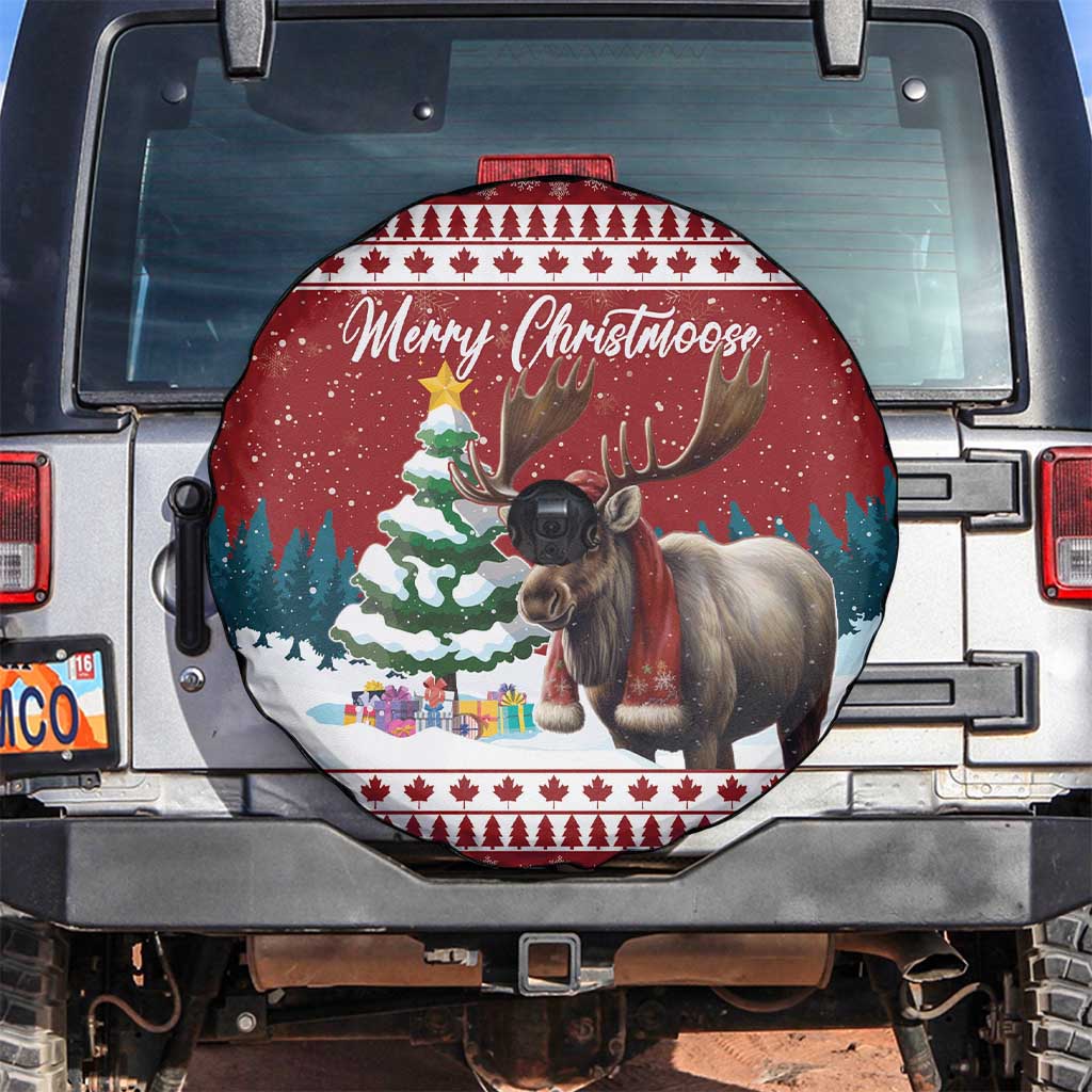 Canada Christmas Spare Tire Cover Merry Christmoose - Wonder Print Shop