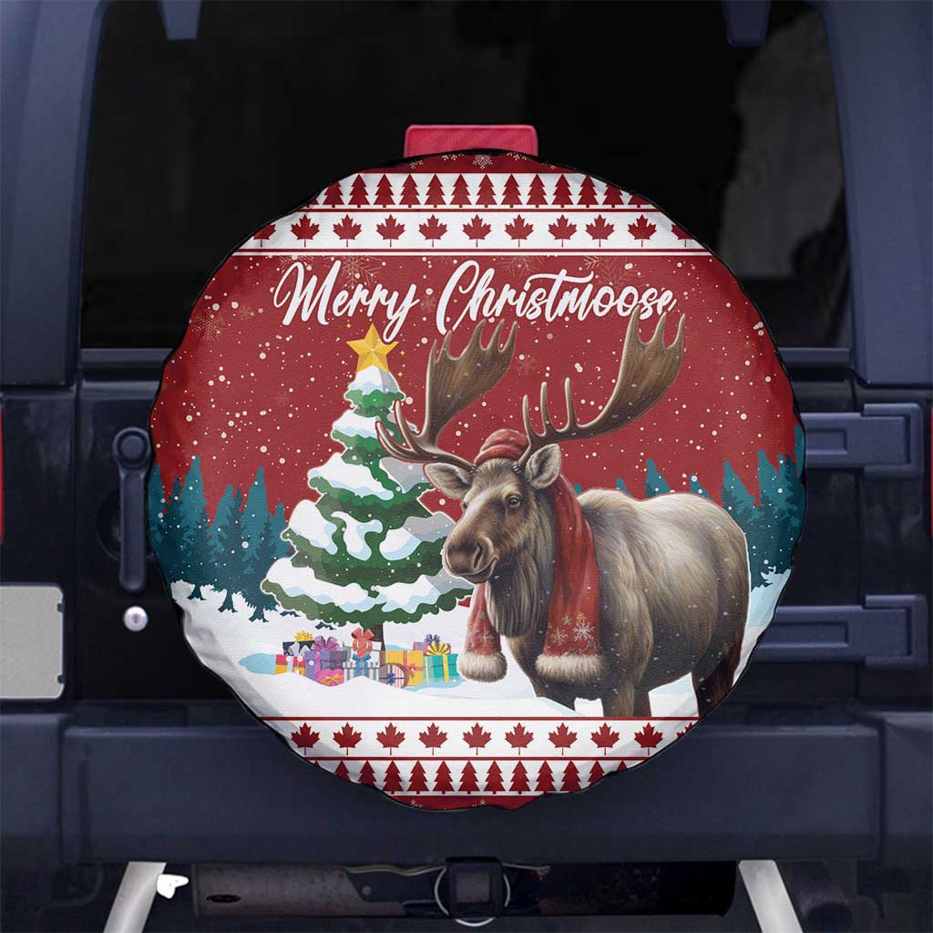 Canada Christmas Spare Tire Cover Merry Christmoose - Wonder Print Shop
