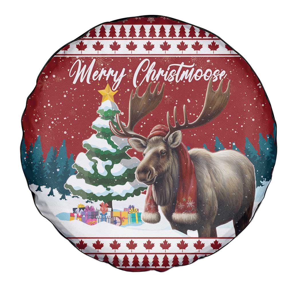 Canada Christmas Spare Tire Cover Merry Christmoose - Wonder Print Shop