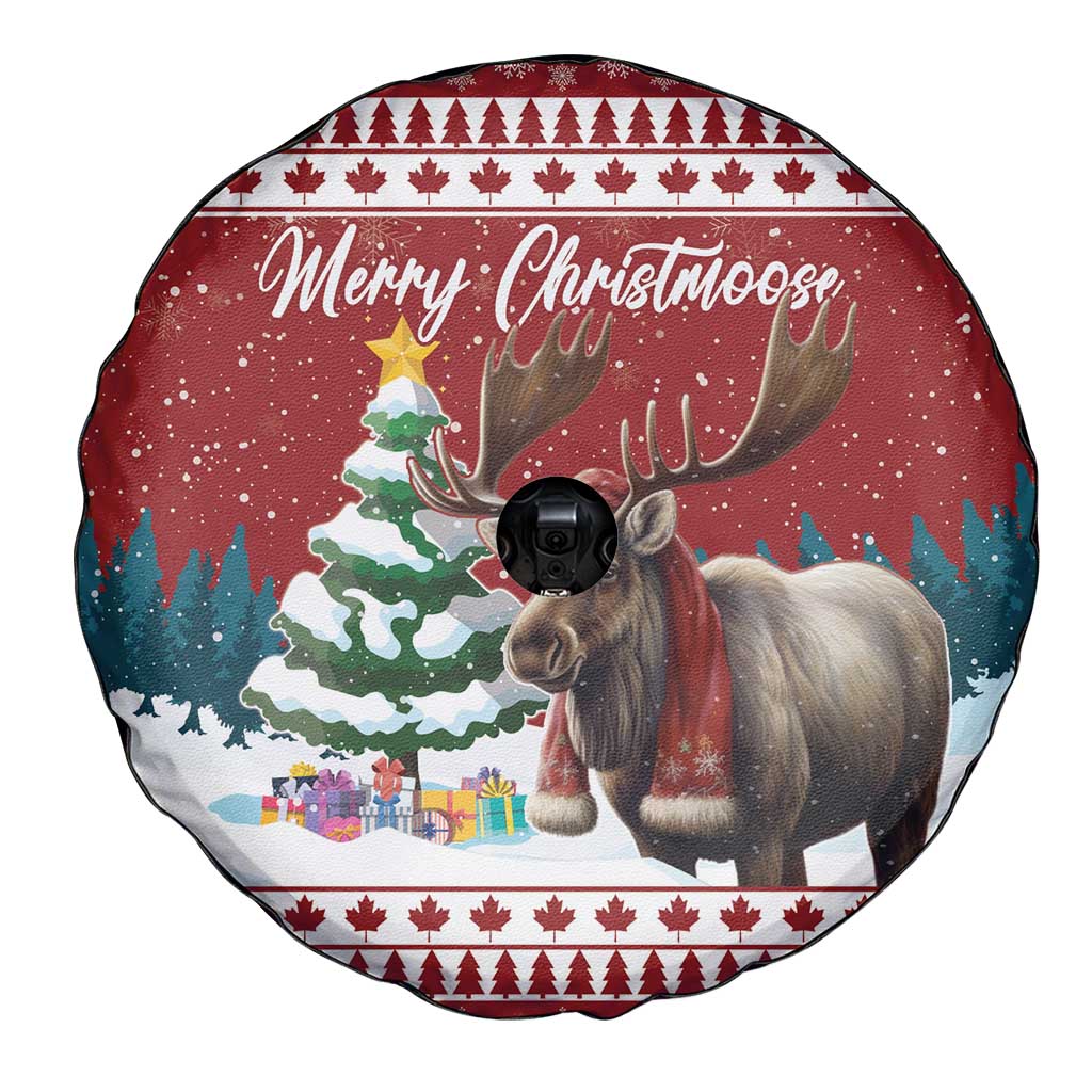 Canada Christmas Spare Tire Cover Merry Christmoose - Wonder Print Shop