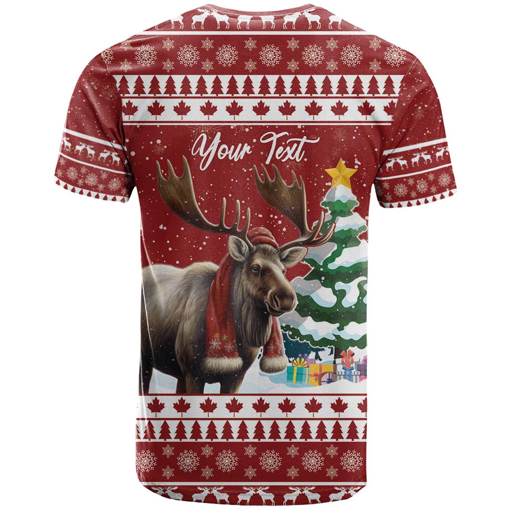 Personalized Canada Christmas T Shirt Merry Christmoose - Wonder Print Shop