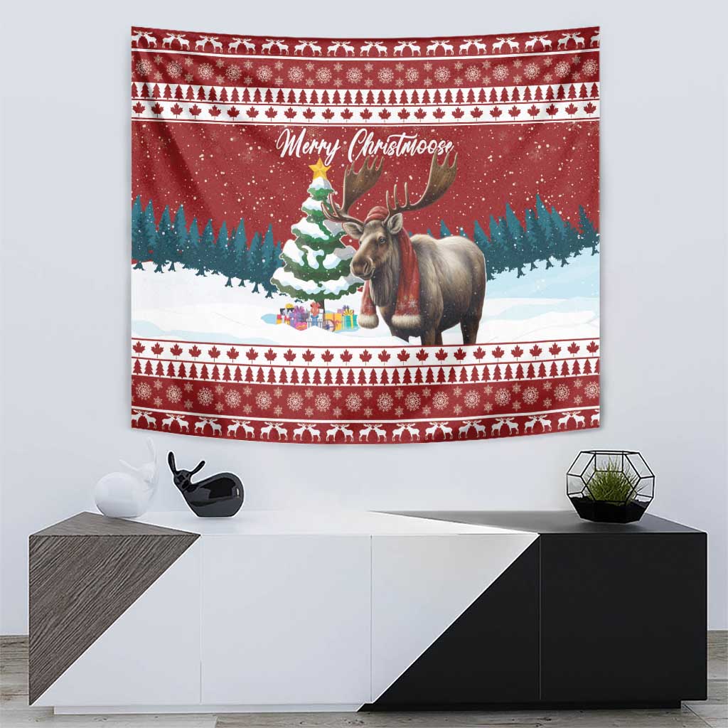 Canada Christmas Tapestry Merry Christmoose - Wonder Print Shop