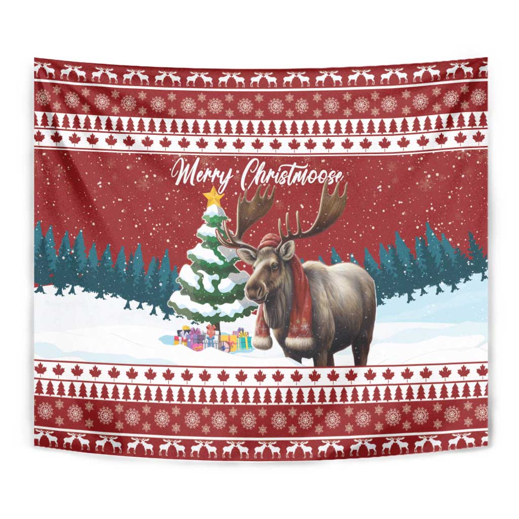 Canada Christmas Tapestry Merry Christmoose - Wonder Print Shop