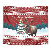 Canada Christmas Tapestry Merry Christmoose - Wonder Print Shop