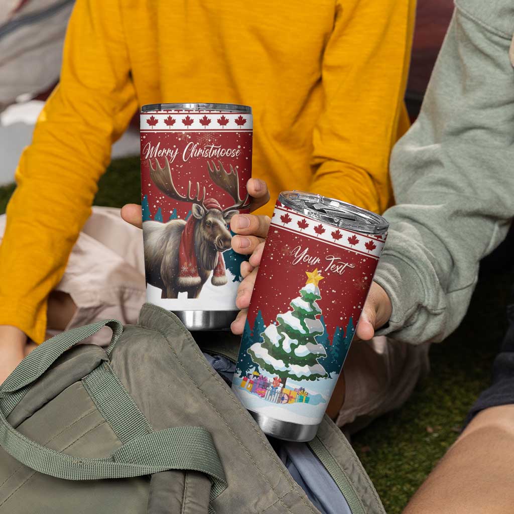 Personalized Canada Christmas Tumbler Cup Merry Chistmoose - Wonder Print Shop