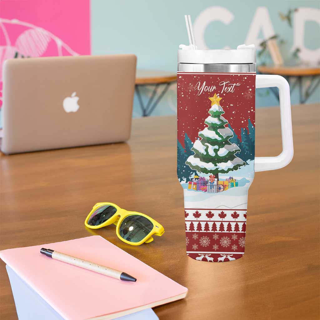 Personalized Canada Christmas Tumbler With Handle Merry Chistmoose - Wonder Print Shop