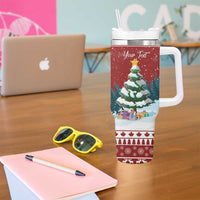 Personalized Canada Christmas Tumbler With Handle Merry Chistmoose - Wonder Print Shop