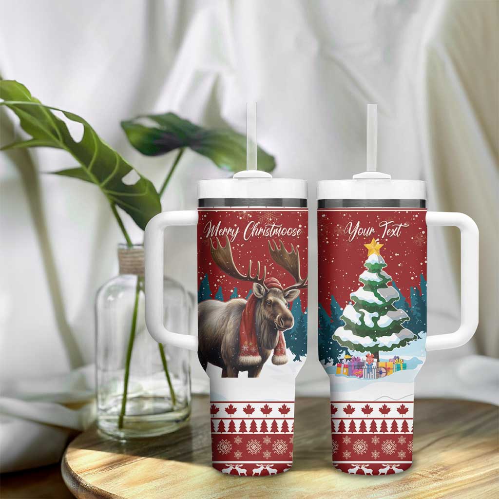 Personalized Canada Christmas Tumbler With Handle Merry Chistmoose - Wonder Print Shop
