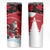 Personalized Canada Christmas Skinny Tumbler Santa Claus Hockey Player - Maple Leaves Pattern - Wonder Print Shop