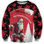 Personalized Canada Christmas Sweatshirt Santa Claus Hockey Player - Maple Leaves Pattern - Wonder Print Shop