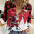 Personalized Canada Christmas Women Casual Shirt Santa Claus Hockey Player - Maple Leaves Pattern - Wonder Print Shop