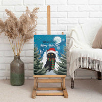 Iceland Christmas Canvas Wall Art Merry Yule Cat - Wonder Print Shop