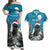 Iceland Christmas Couples Matching Off Shoulder Maxi Dress and Hawaiian Shirt Merry Yule Cat - Wonder Print Shop