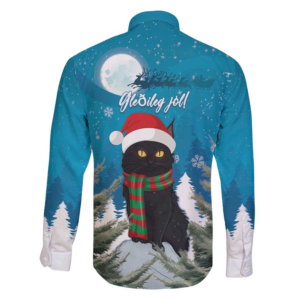 Iceland Christmas Family Matching Mermaid Dress and Hawaiian Shirt Merry Yule Cat - Wonder Print Shop