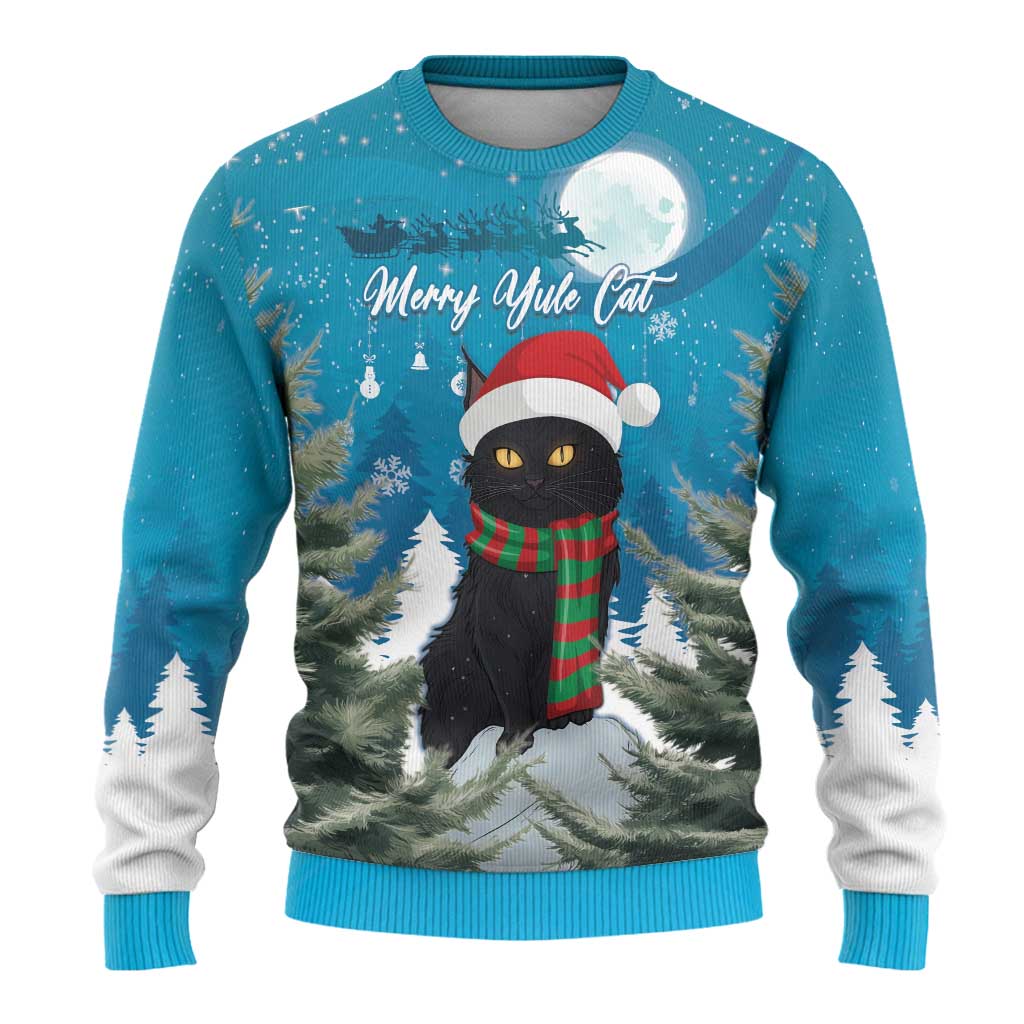 Iceland Christmas Ugly Christmas Sweater Merry Yule Cat - Wonder Print Shop