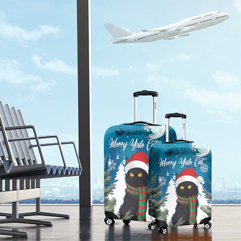 Iceland Christmas Luggage Cover Merry Yule Cat - Wonder Print Shop