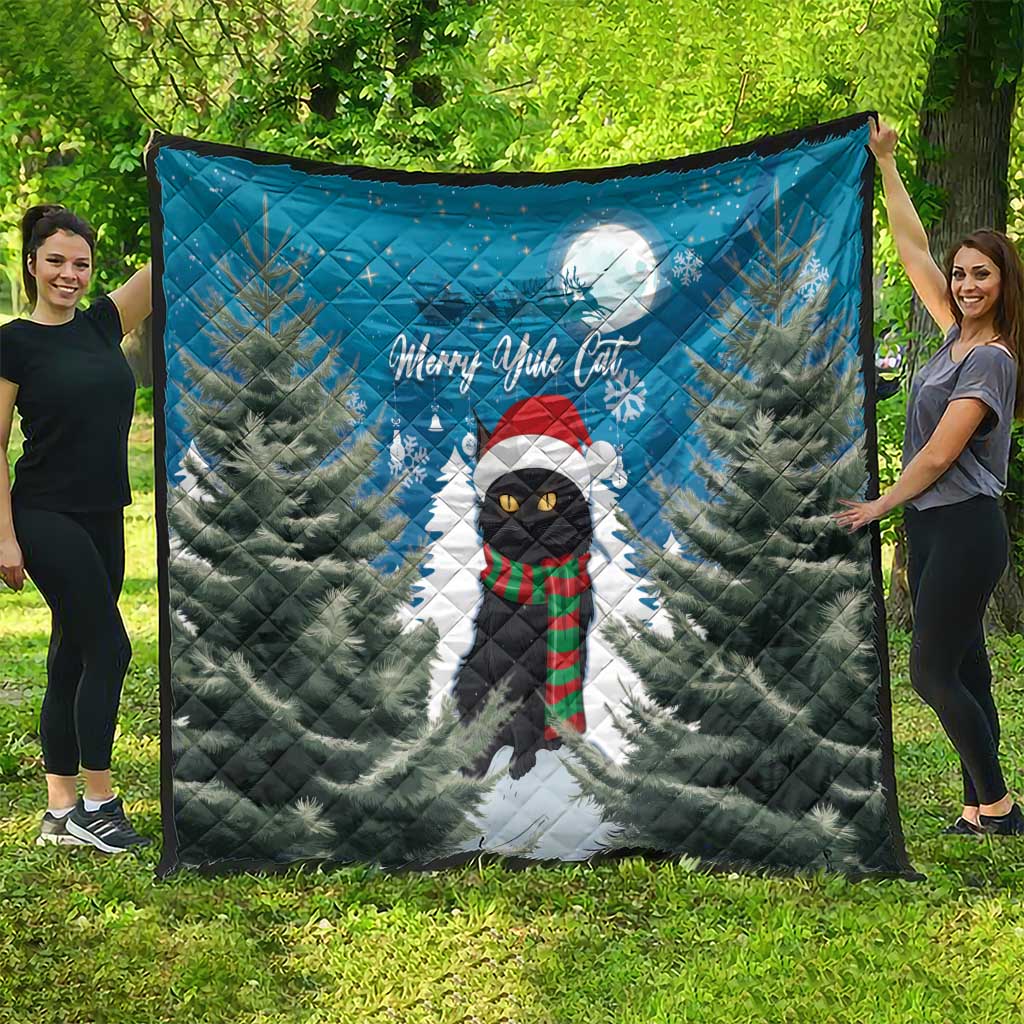 Iceland Christmas Quilt Merry Yule Cat - Wonder Print Shop