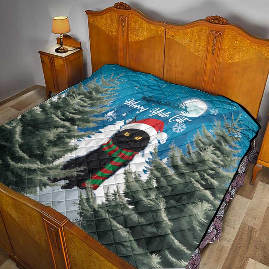 Iceland Christmas Quilt Merry Yule Cat - Wonder Print Shop