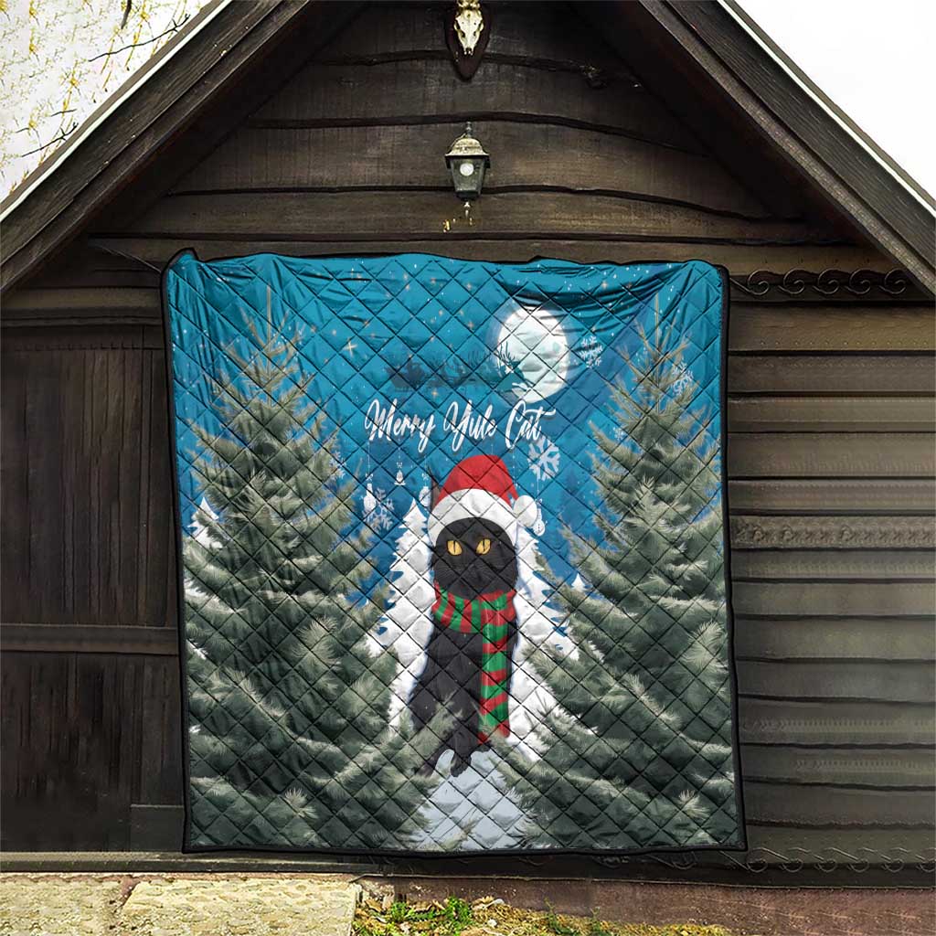 Iceland Christmas Quilt Merry Yule Cat - Wonder Print Shop