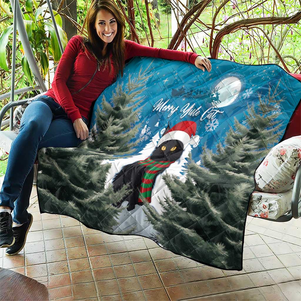 Iceland Christmas Quilt Merry Yule Cat - Wonder Print Shop