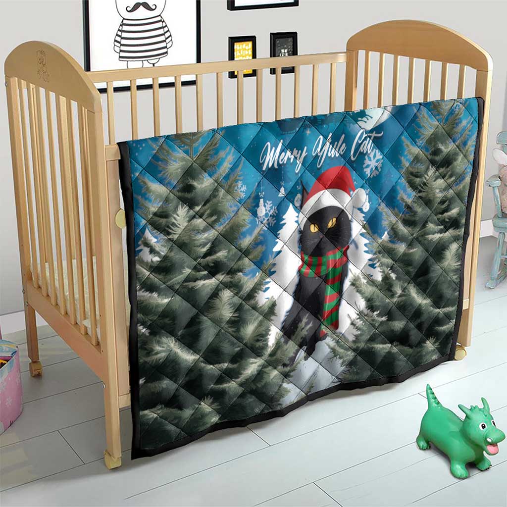 Iceland Christmas Quilt Merry Yule Cat - Wonder Print Shop