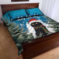 Iceland Christmas Quilt Bed Set Merry Yule Cat - Wonder Print Shop
