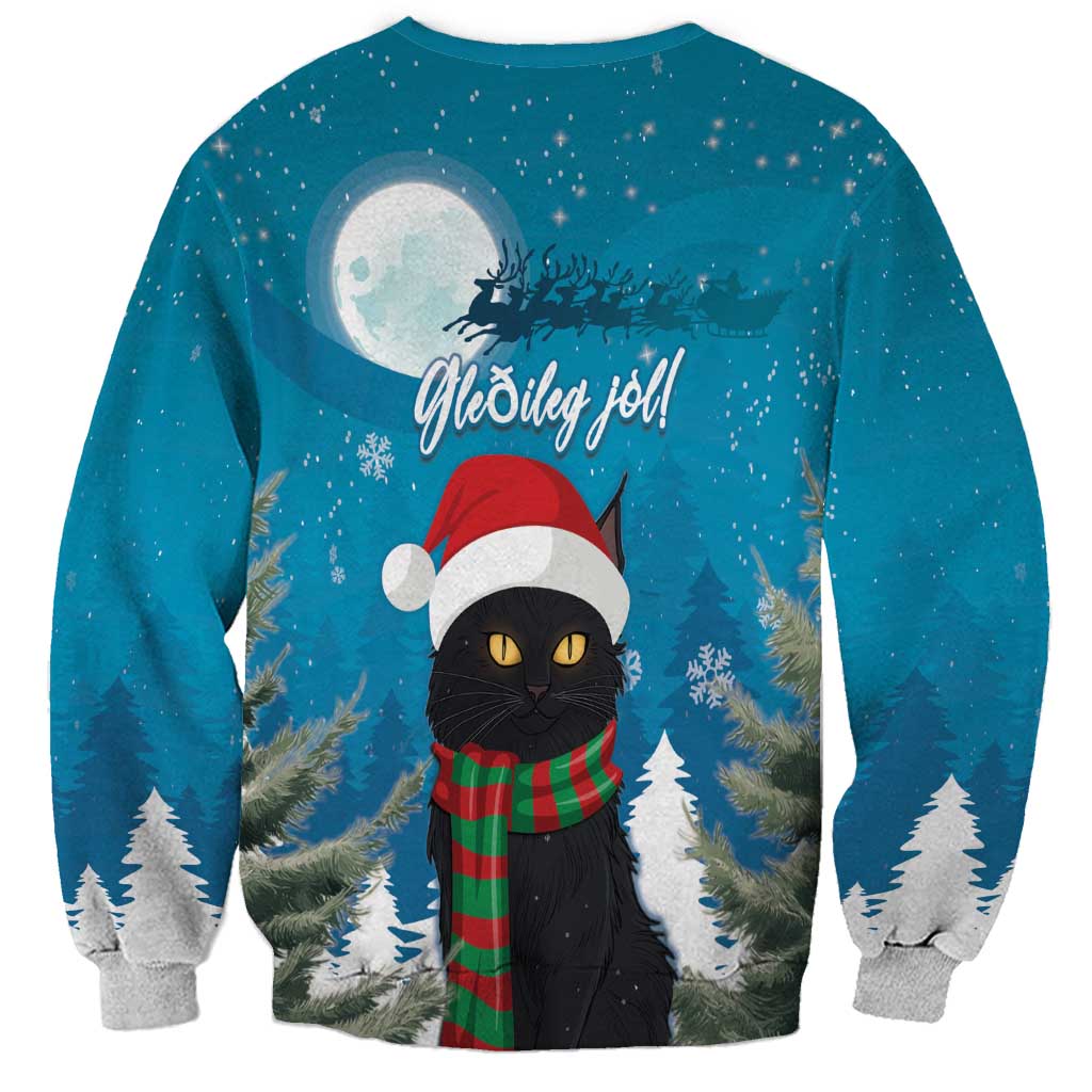 Iceland Christmas Sweatshirt Merry Yule Cat - Wonder Print Shop