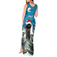 Iceland Christmas Tank Maxi Dress Merry Yule Cat - Wonder Print Shop