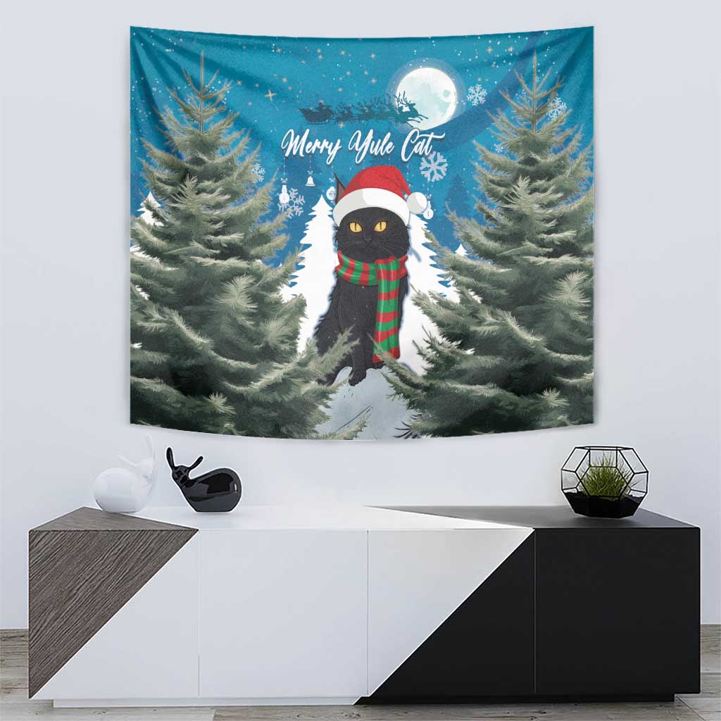 Iceland Christmas Tapestry Merry Yule Cat - Wonder Print Shop