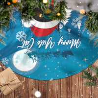 Iceland Christmas Tree Skirt Merry Yule Cat - Wonder Print Shop