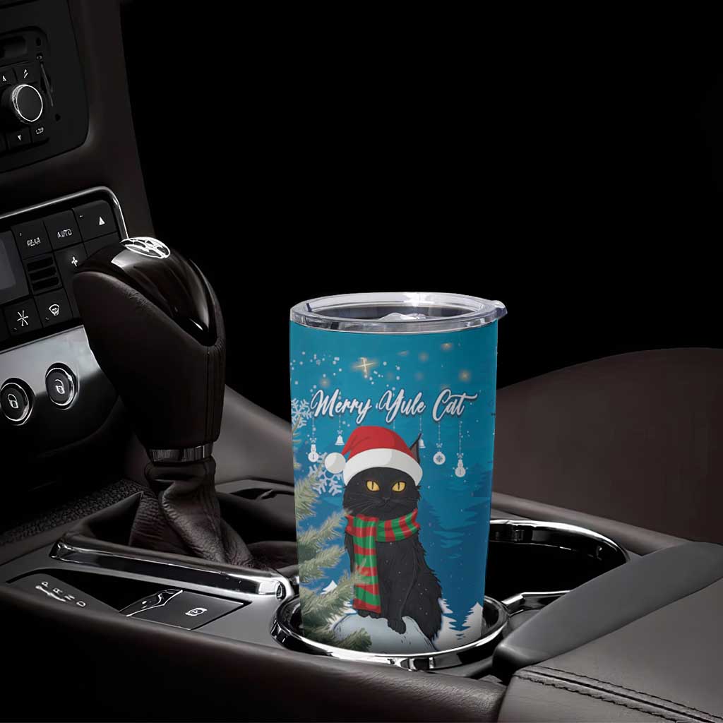 Iceland Christmas Tumbler Cup Merry Yule Cat - Wonder Print Shop