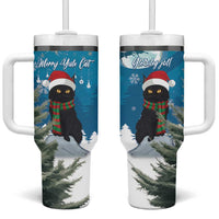 Iceland Christmas Tumbler With Handle Merry Yule Cat - Wonder Print Shop