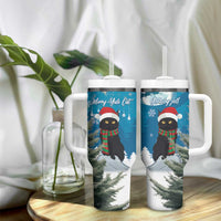 Iceland Christmas Tumbler With Handle Merry Yule Cat - Wonder Print Shop