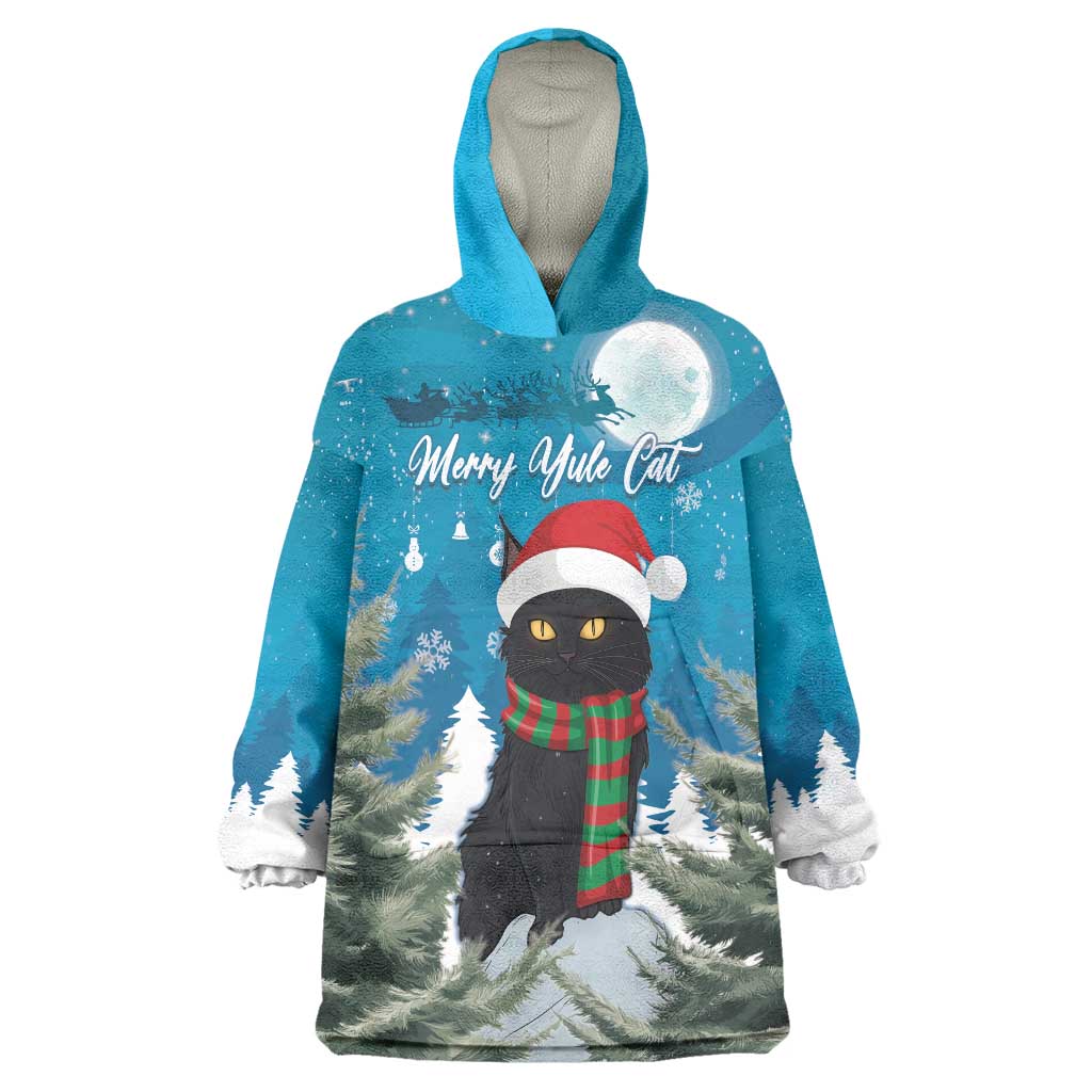 Iceland Christmas Wearable Blanket Hoodie Merry Yule Cat - Wonder Print Shop
