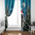 Iceland Christmas Window Curtain Merry Yule Cat - Wonder Print Shop