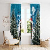 Iceland Christmas Window Curtain Merry Yule Cat - Wonder Print Shop