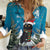 Iceland Christmas Women Casual Shirt Merry Yule Cat - Wonder Print Shop