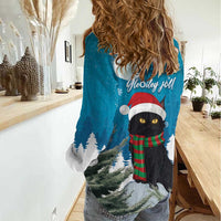 Iceland Christmas Women Casual Shirt Merry Yule Cat - Wonder Print Shop
