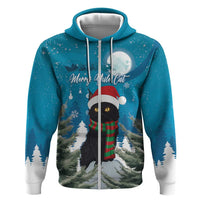 Iceland Christmas Zip Hoodie Merry Yule Cat - Wonder Print Shop
