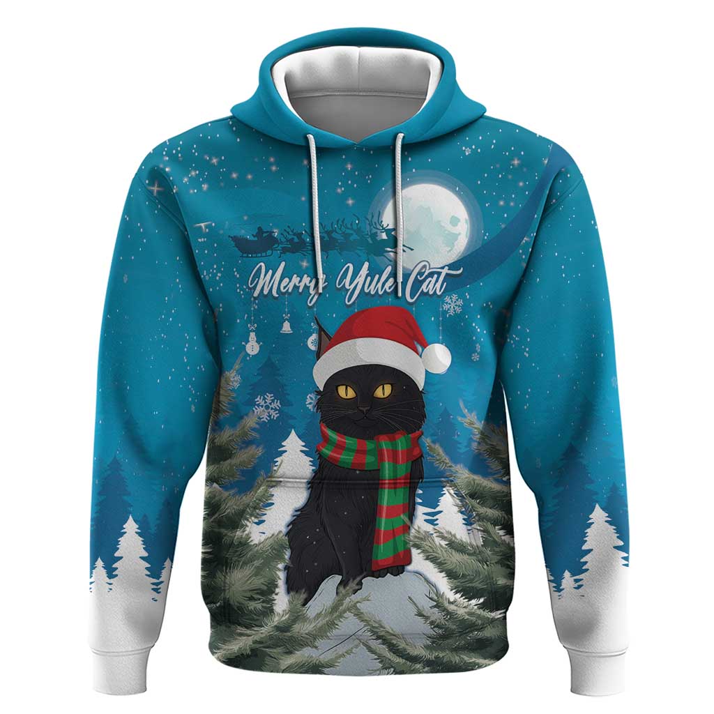 Iceland Christmas Zip Hoodie Merry Yule Cat - Wonder Print Shop